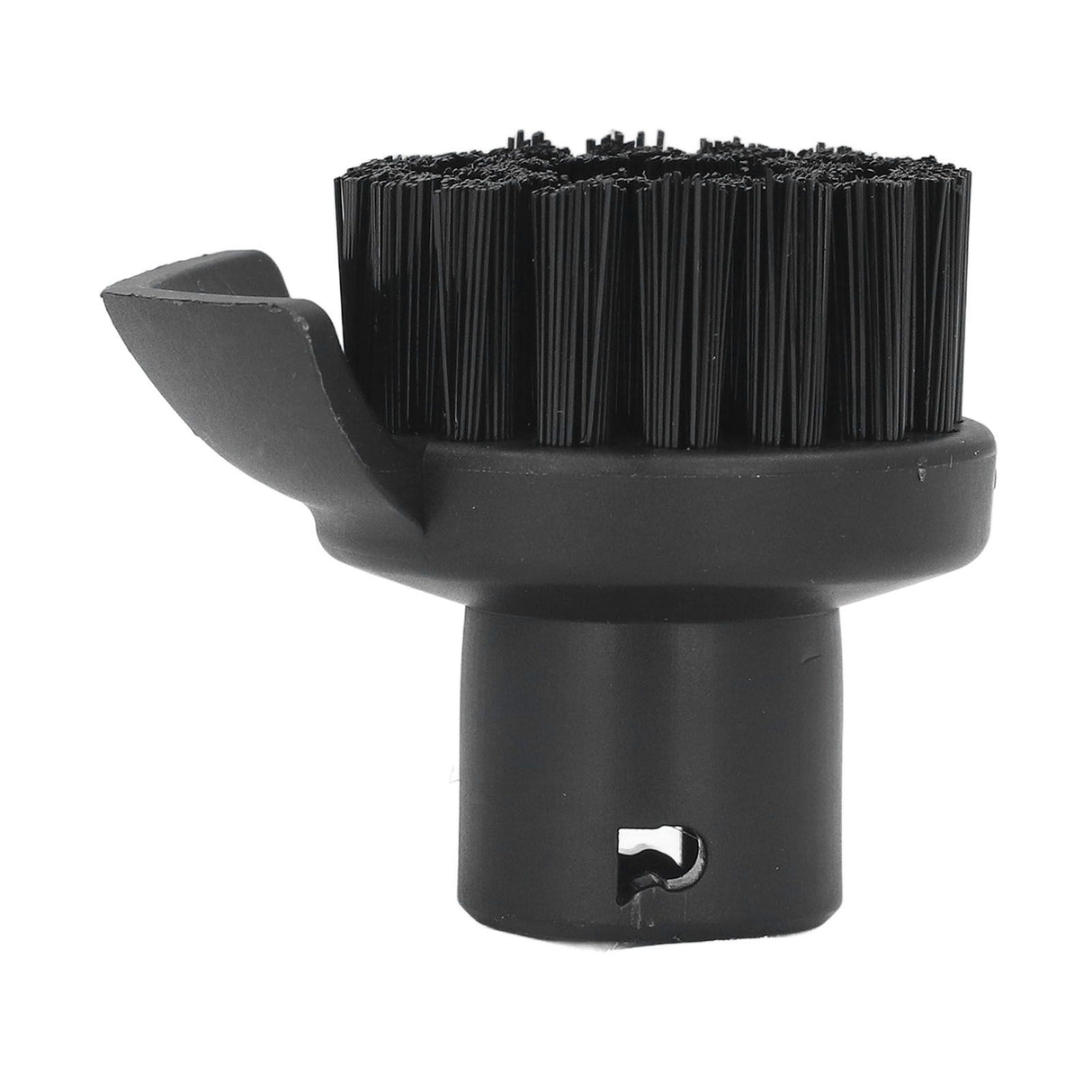 Steam Cleaner Round Brush Black Hard Bristles Cleaning Brush Replacement with Scraper for Karcher SC1 SC2 SC3
