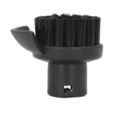 Steam Cleaner Round Brush Black Hard Bristles Cleaning Brush Replacement with Scraper for Karcher SC1 SC2 SC3 - Top-Down View