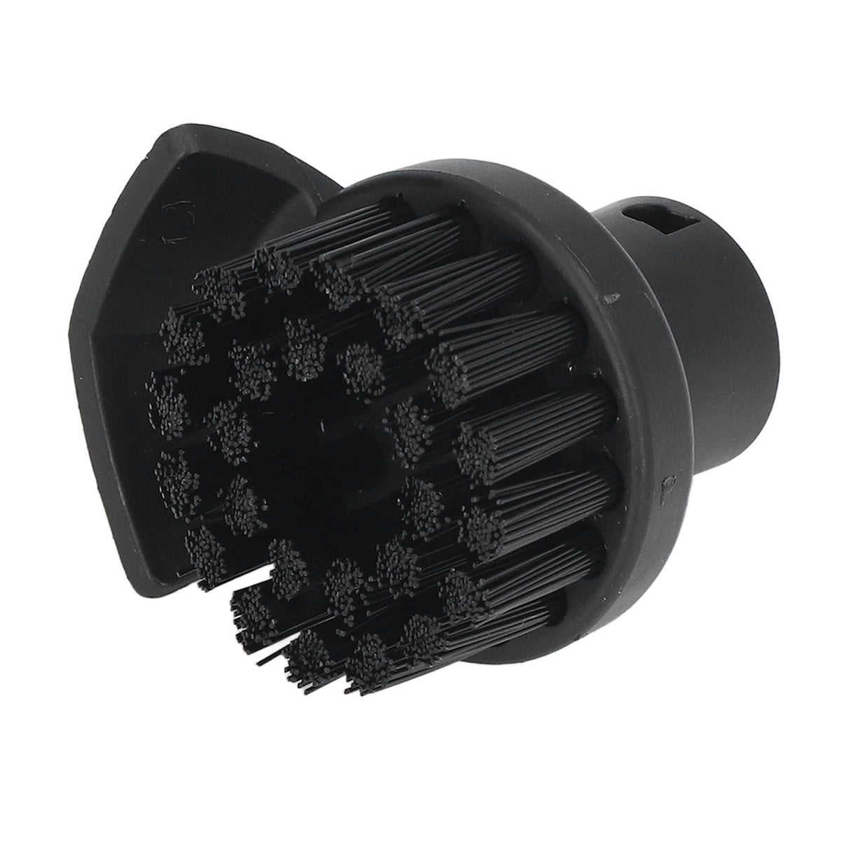 Steam Cleaner Round Brush Black Hard Bristles Cleaning Brush Replacement with Scraper for Karcher SC1 SC2 SC3
