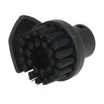 Steam Cleaner Round Brush Black Hard Bristles Cleaning Brush Replacement with Scraper for Karcher SC1 SC2 SC3