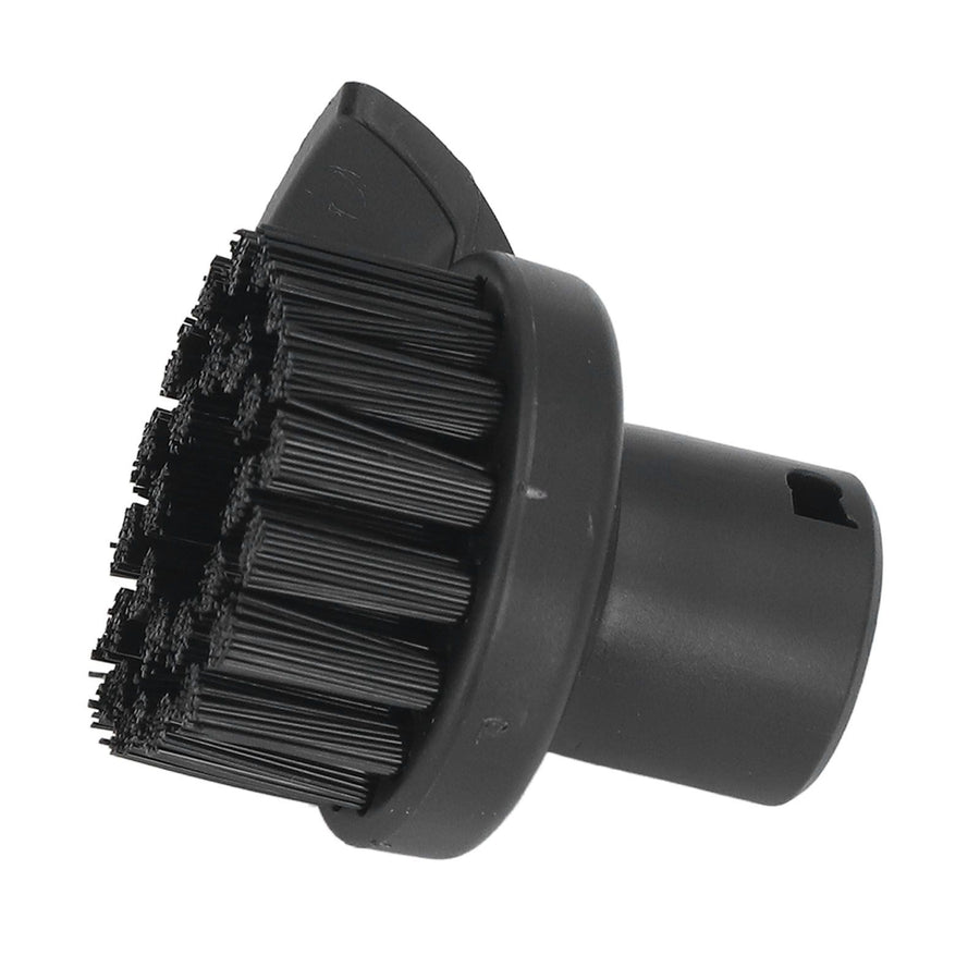 Steam Cleaner Round Brush Black Hard Bristles Cleaning Brush Replacement with Scraper for Karcher SC1 SC2 SC3