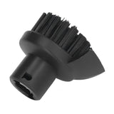 Steam Cleaner Round Brush Black Hard Bristles Cleaning Brush Replacement with Scraper for Karcher SC1 SC2 SC3