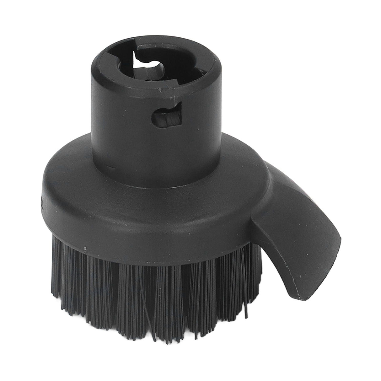 Steam Cleaner Round Brush Black Hard Bristles Cleaning Brush Replacement with Scraper for Karcher SC1 SC2 SC3