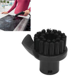 Steam Cleaner Round Brush Black Hard Bristles Cleaning Brush Replacement with Scraper for Karcher SC1 SC2 SC3