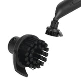 Steam Cleaner Round Brush Black Hard Bristles Cleaning Brush Replacement with Scraper for Karcher SC1 SC2 SC3
