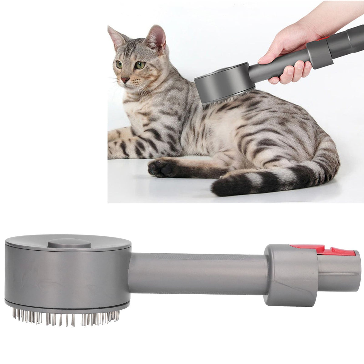 Vacuum Cleaner Suction Head Pet Hair Cleaning Brush Handheld for V8 V10 V11 for Medium Long Haired Dogs Cats