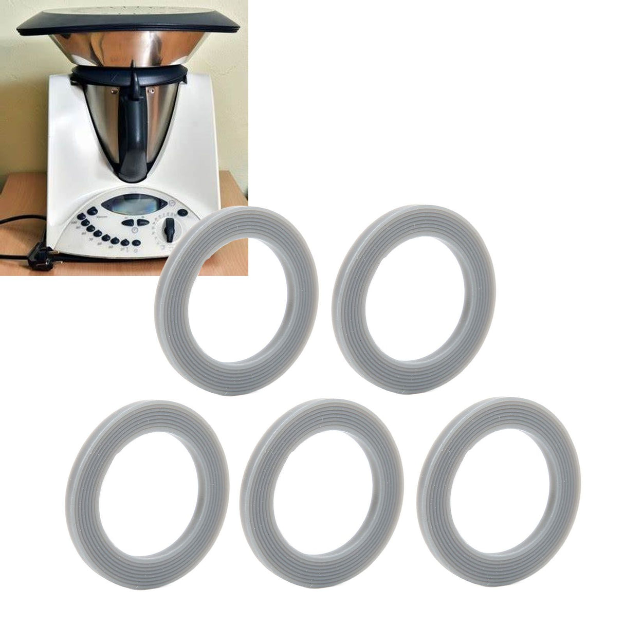 5pcs Silicone Blender Protective Rings Mixer Accessory Spare Parts for Vorwerk Thermomix TM21 TM31