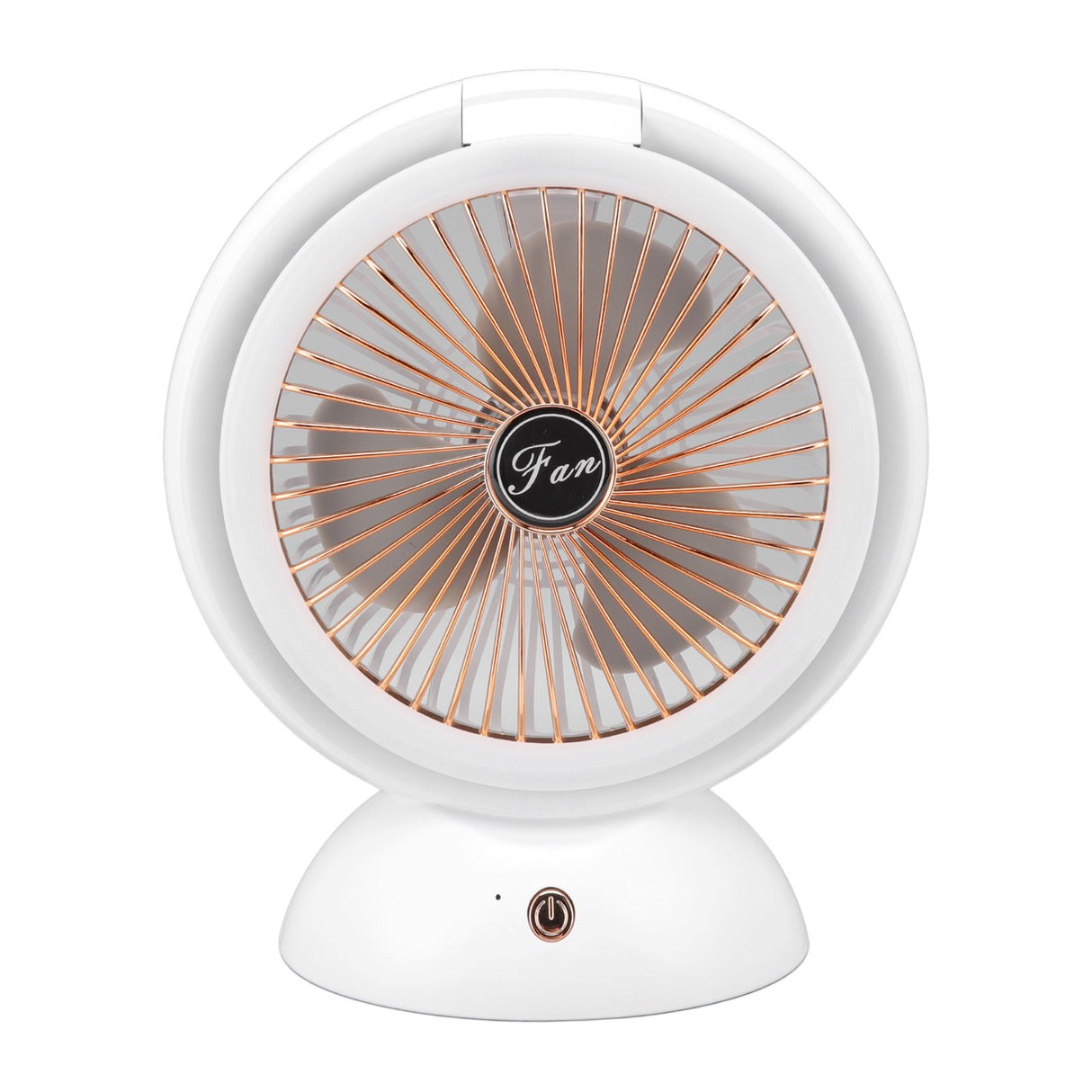 Foldable Fan with LED Light 2 in 1 Warm Light Low Noise Portable Rechargeable 4 Speed Lighting Desk Fan