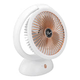 Foldable Fan with LED Light 2 in 1 Warm Light Low Noise Portable Rechargeable 4 Speed Lighting Desk Fan