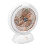 Foldable Fan with LED Light 2 in 1 Warm Light Low Noise Portable Rechargeable 4 Speed Lighting Desk Fan