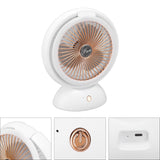 Foldable Fan with LED Light 2 in 1 Warm Light Low Noise Portable Rechargeable 4 Speed Lighting Desk Fan