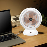 Foldable Fan with LED Light 2 in 1 Warm Light Low Noise Portable Rechargeable 4 Speed Lighting Desk Fan - Extra Image