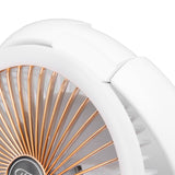 Foldable Fan with LED Light 2 in 1 Warm Light Low Noise Portable Rechargeable 4 Speed Lighting Desk Fan - Extra Image