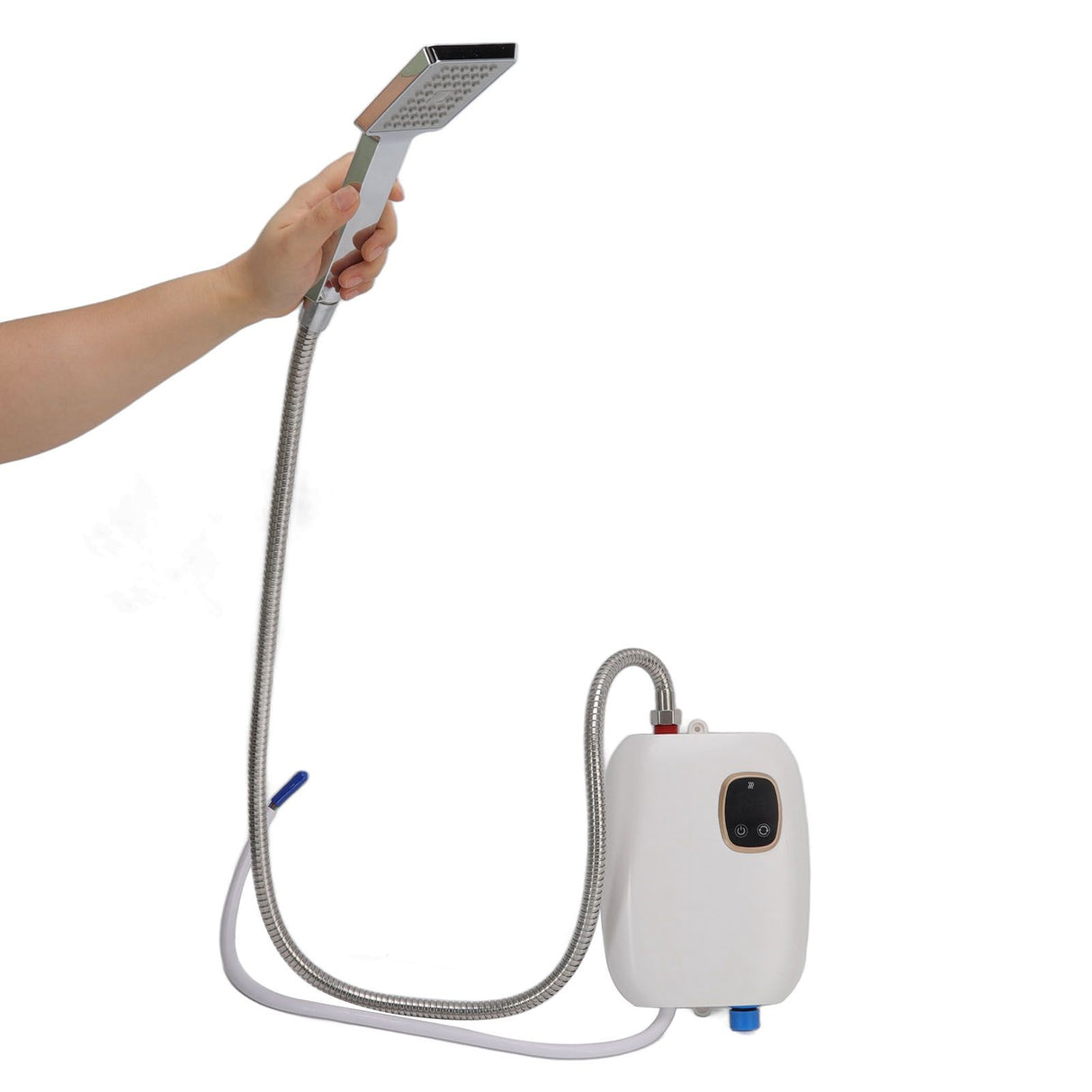 5500W 25A Electric Instant Hot Water Heater Touch Screen Over Temperature Protection Water Heater with Shower Head 220V