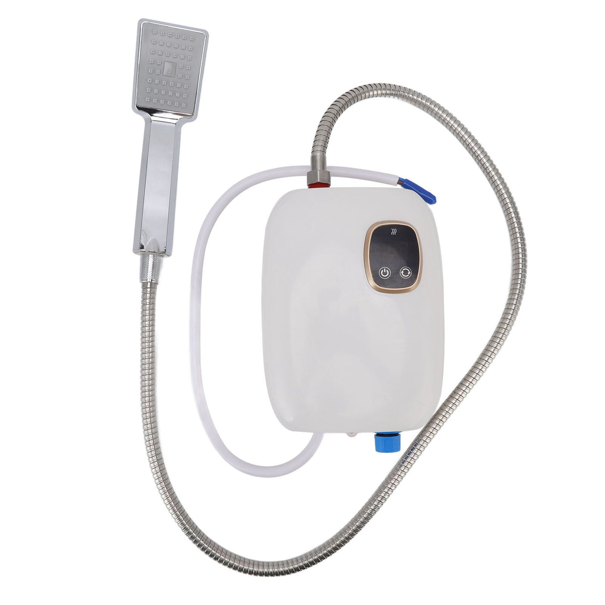 5500W 25A Electric Instant Hot Water Heater Touch Screen Over Temperature Protection Water Heater with Shower Head 220V
