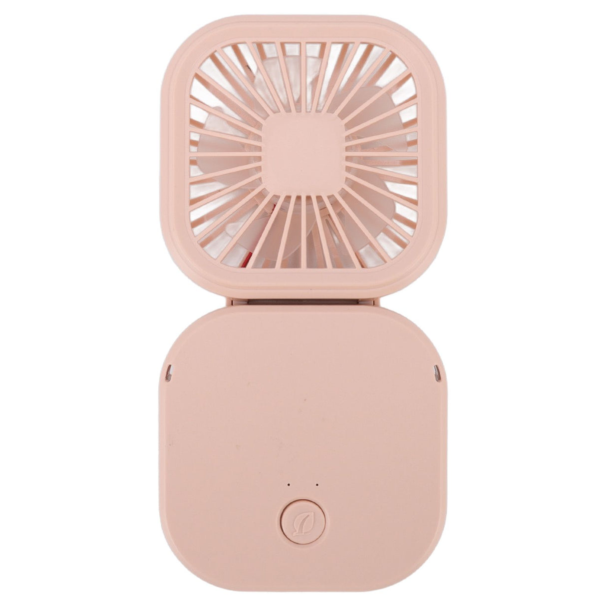 Portable Folding Fan 3 Level Wind Speed USB Powered Rechargeable Rotatable Handheld Desktop Small Fan Pink