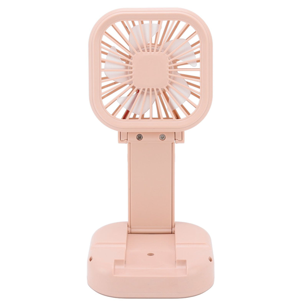 Portable Folding Fan 3 Level Wind Speed USB Powered Rechargeable Rotatable Handheld Desktop Small Fan Pink