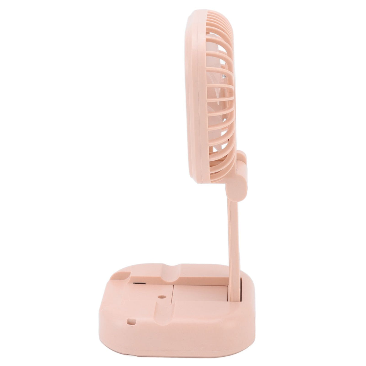 Portable Folding Fan 3 Level Wind Speed USB Powered Rechargeable Rotatable Handheld Desktop Small Fan Pink