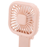 Portable Folding Fan 3 Level Wind Speed USB Powered Rechargeable Rotatable Handheld Desktop Small Fan Pink - Extra Image
