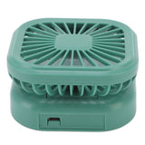 Portable Folding Fan 3 Level Wind Speed USB Powered Rechargeable Rotatable Handheld Desktop Small Fan Green