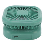 Portable Folding Fan 3 Level Wind Speed USB Powered Rechargeable Rotatable Handheld Desktop Small Fan Green