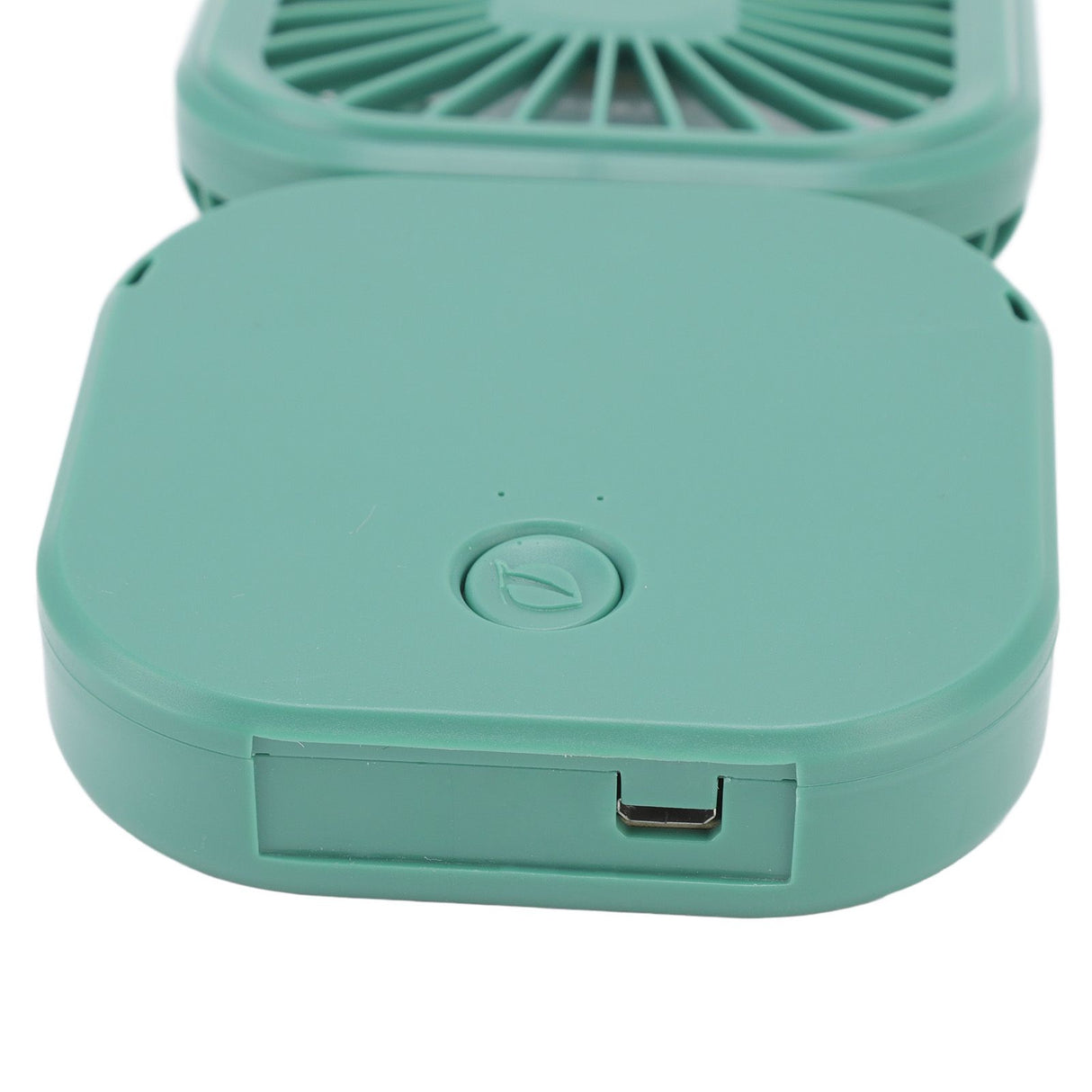 Portable Folding Fan 3 Level Wind Speed USB Powered Rechargeable Rotatable Handheld Desktop Small Fan Green