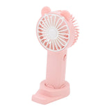 Handheld Fan Strong Natural Wind USB Charging 5 Blades Detachable Base Mini Portable Fan for Home Office Travel Pink - 45-Degree Angle