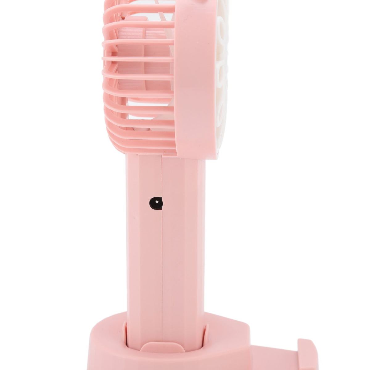 Handheld Fan Strong Natural Wind USB Charging 5 Blades Detachable Base Mini Portable Fan for Home Office Travel Pink