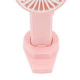 Handheld Fan Strong Natural Wind USB Charging 5 Blades Detachable Base Mini Portable Fan for Home Office Travel Pink