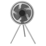 Tripod Fan 10000mAh 3 Gears Adjustable Timing Function Portable Desktop Fan with Light for Outdoor Camping White - Top-Down View