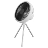 Tripod Fan 10000mAh 3 Gears Adjustable Timing Function Portable Desktop Fan with Light for Outdoor Camping White - 45-Degree Angle