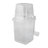 Manual Ice Crusher Small Portable Shaver Hand Operated Snow Cone Machine for Home Transparent