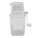 Manual Ice Crusher Small Portable Shaver Hand Operated Snow Cone Machine for Home Transparent