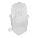 Manual Ice Crusher Small Portable Shaver Hand Operated Snow Cone Machine for Home Transparent - Low Angle