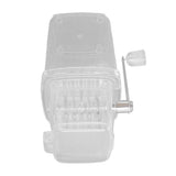 Manual Ice Crusher Small Portable Shaver Hand Operated Snow Cone Machine for Home Transparent