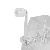 Manual Ice Crusher Small Portable Shaver Hand Operated Snow Cone Machine for Home Transparent