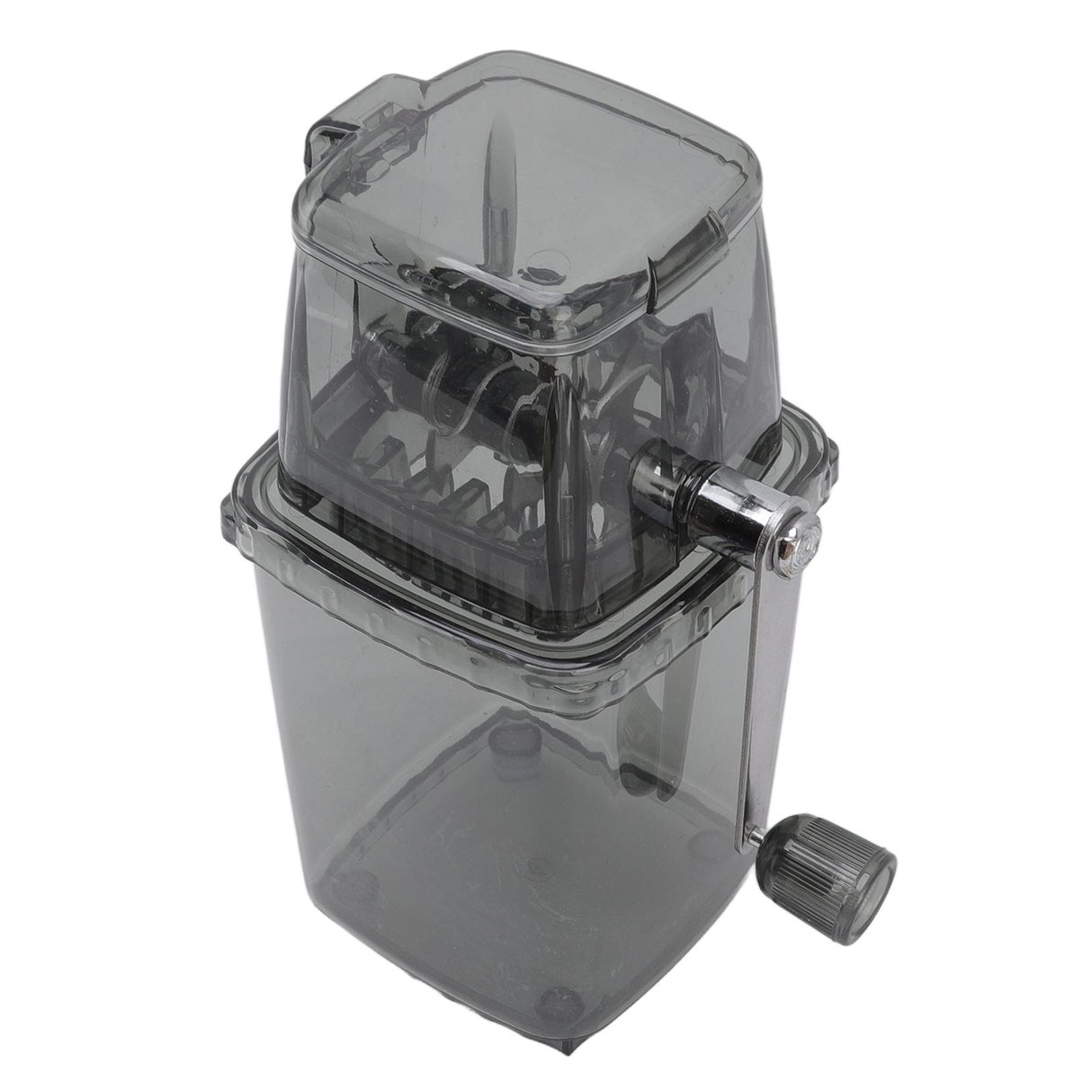 Manual Ice Crusher Small Portable Shaver Hand Operated Snow Cone Machine for Home Grey