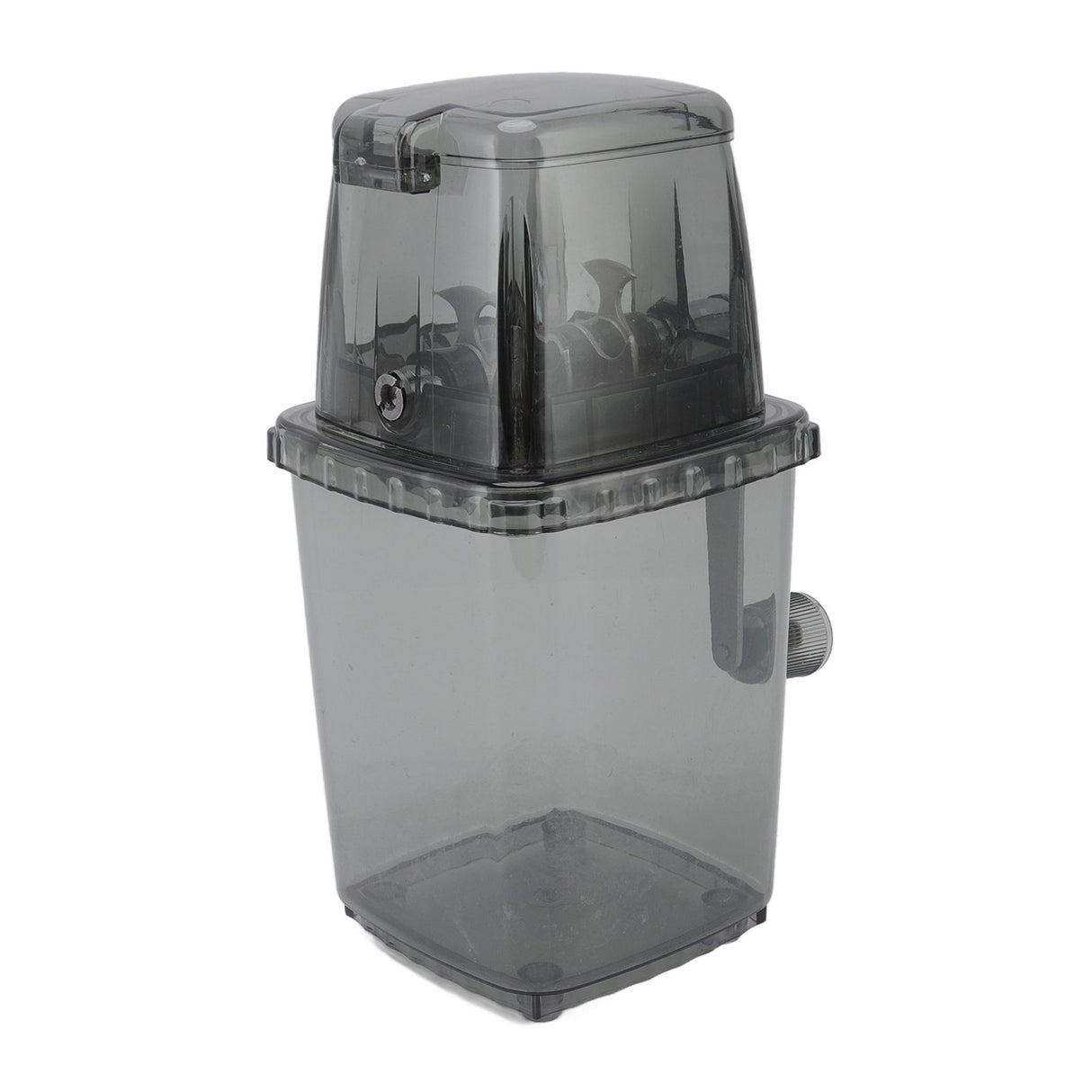 Manual Ice Crusher Small Portable Shaver Hand Operated Snow Cone Machine for Home Grey