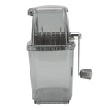 Manual Ice Crusher Small Portable Shaver Hand Operated Snow Cone Machine for Home Grey