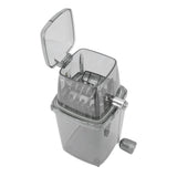 Manual Ice Crusher Small Portable Shaver Hand Operated Snow Cone Machine for Home Grey - Low Angle