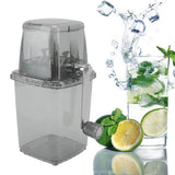 Manual Ice Crusher Small Portable Shaver Hand Operated Snow Cone Machine for Home Grey
