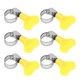 15 Pcs Stainless Steel Hose Clamp Corrosion Resistant Reusable Worm Gear Pipe Clip with Adjustment Handle - Side View