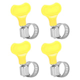 15 Pcs Stainless Steel Hose Clamp Corrosion Resistant Reusable Worm Gear Pipe Clip with Adjustment Handle