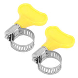 15 Pcs Stainless Steel Hose Clamp Corrosion Resistant Reusable Worm Gear Pipe Clip with Adjustment Handle