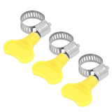 15 Pcs Stainless Steel Hose Clamp Corrosion Resistant Reusable Worm Gear Pipe Clip with Adjustment Handle