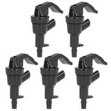 5Pcs Beer Tap Brewing Barrel Faucet ABS 20PSI 1/4in Bard Connector 3/16in Outlet Set Kit