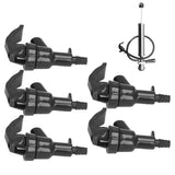 5Pcs Beer Tap Brewing Barrel Faucet ABS 20PSI 1/4in Bard Connector 3/16in Outlet Set Kit
