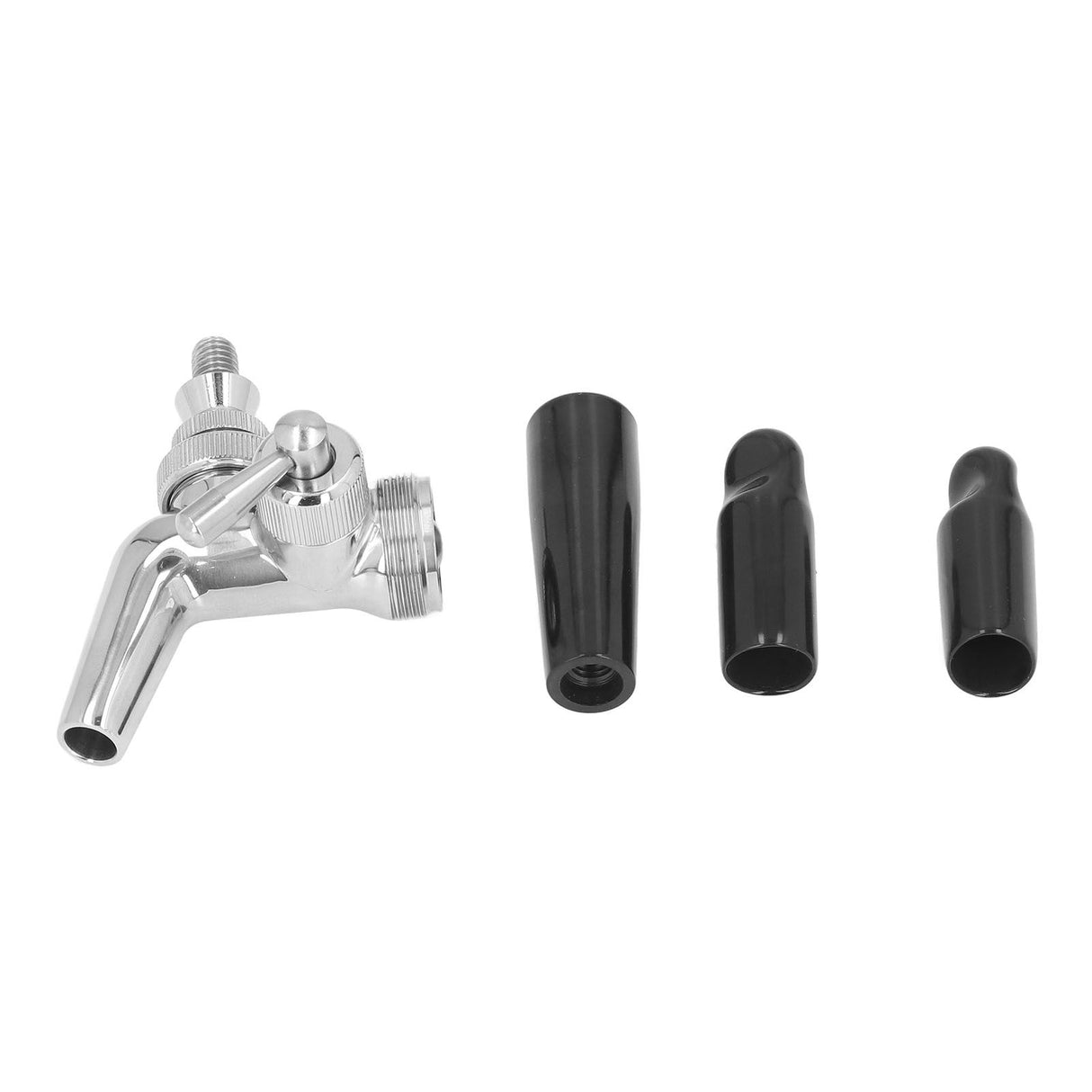 Beer Flow Control Faucet Stainless Steel Beer Tap with Dust Cover Handle for Homebrewing