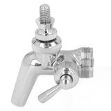 Beer Flow Control Faucet Stainless Steel Beer Tap with Dust Cover Handle for Homebrewing - Top-Down View