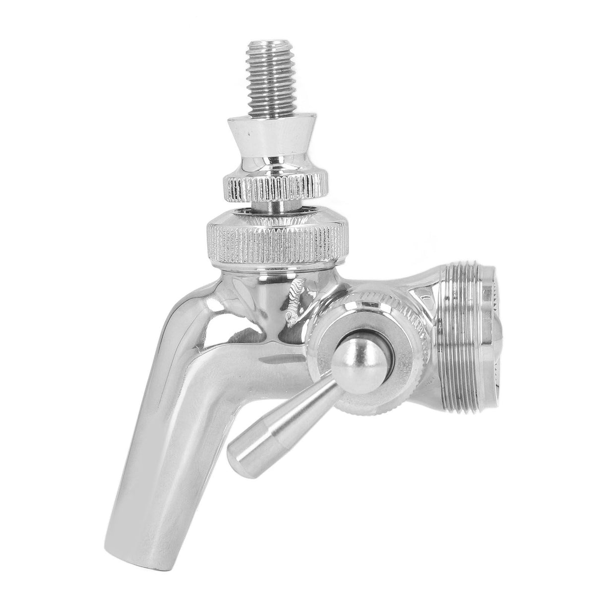 Beer Flow Control Faucet Stainless Steel Beer Tap with Dust Cover Handle for Homebrewing